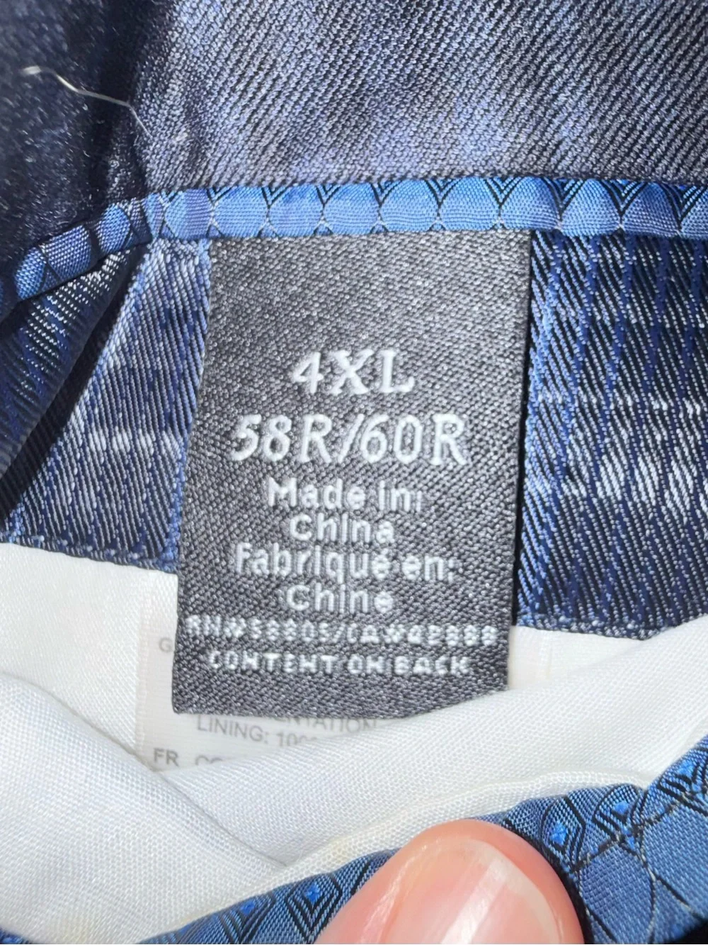 Men's Dark Navy Checked Blazer - Tailored Sport Coat